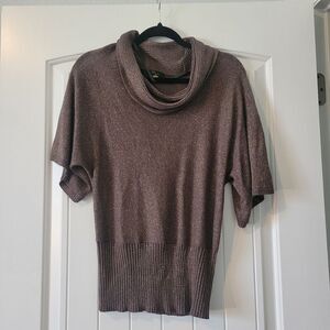 Cupio Womens Cowl Neck Top Metallic Y2k Vintage Sweater Sz M  Preppy School 90's